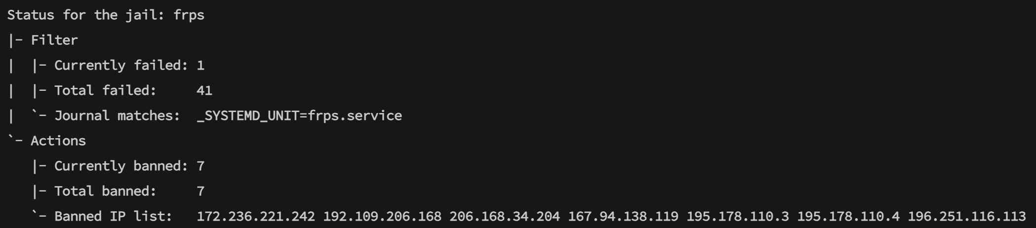 使用 Fail2ban 保护 FRP 内网穿透服务